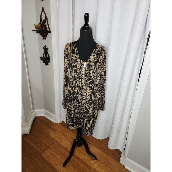Michael Kors Cheetah Print Sweater Dress Size Medium - Picture 1 of 5